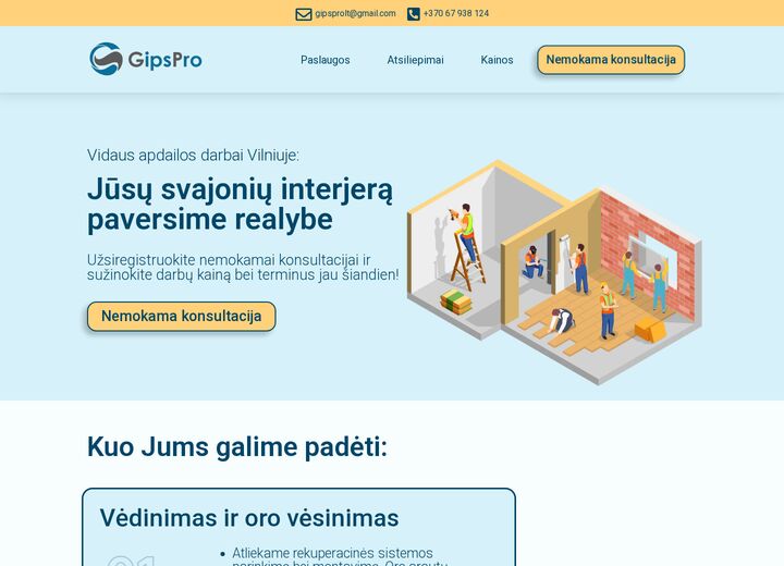 gipspro.lt — capture d'écran