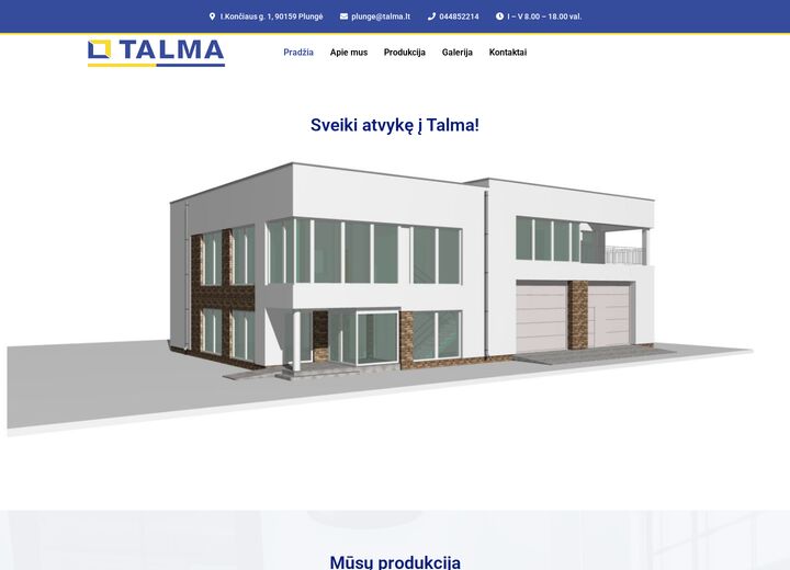 talma.lt — capture d'écran
